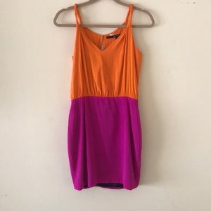 Jay Godfrey Color Block Mini Dress with Open Back